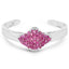 Bracelet en argent sterling avec rubis et topaze blanche de 7,38 carats