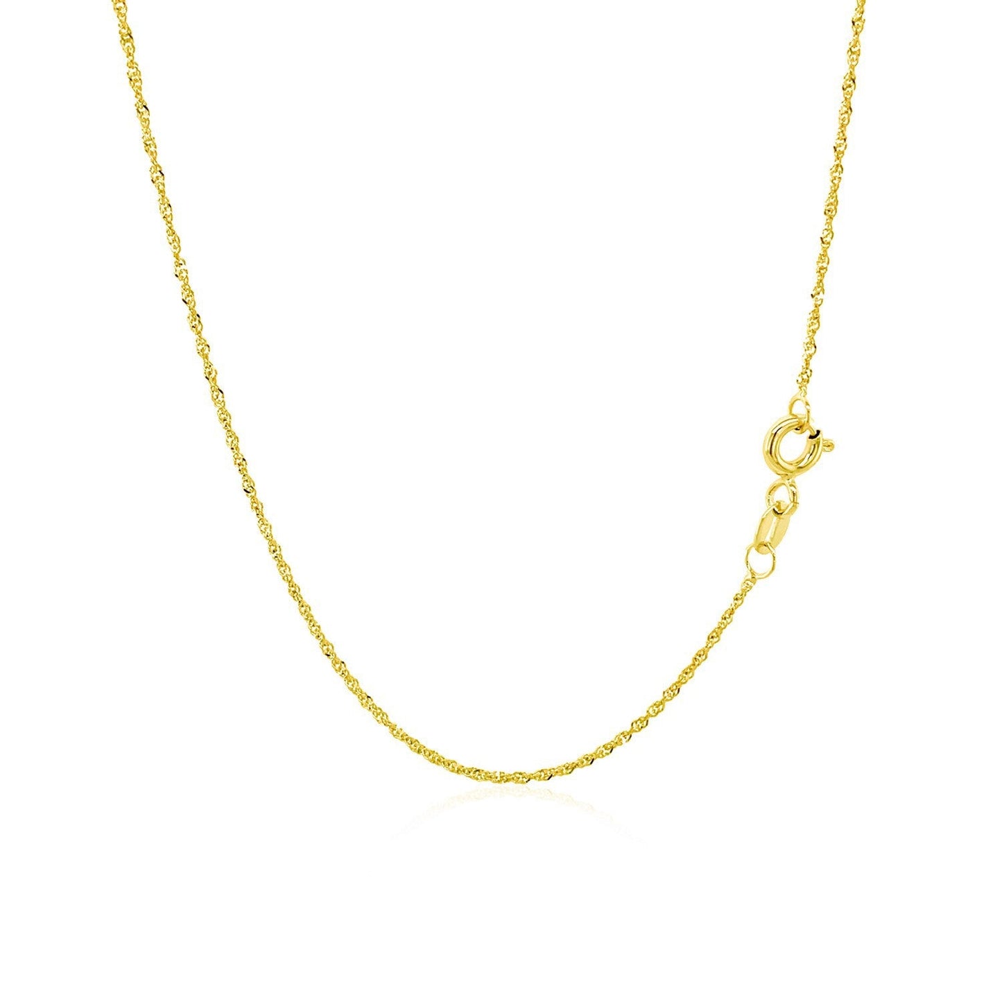 Cadena de Singapur de Oro Amarillo de 10k - 1.0mm
