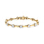 Bracelet en argent sterling plaqué or jaune 10K avec sertissage en diamant - Taille 7"