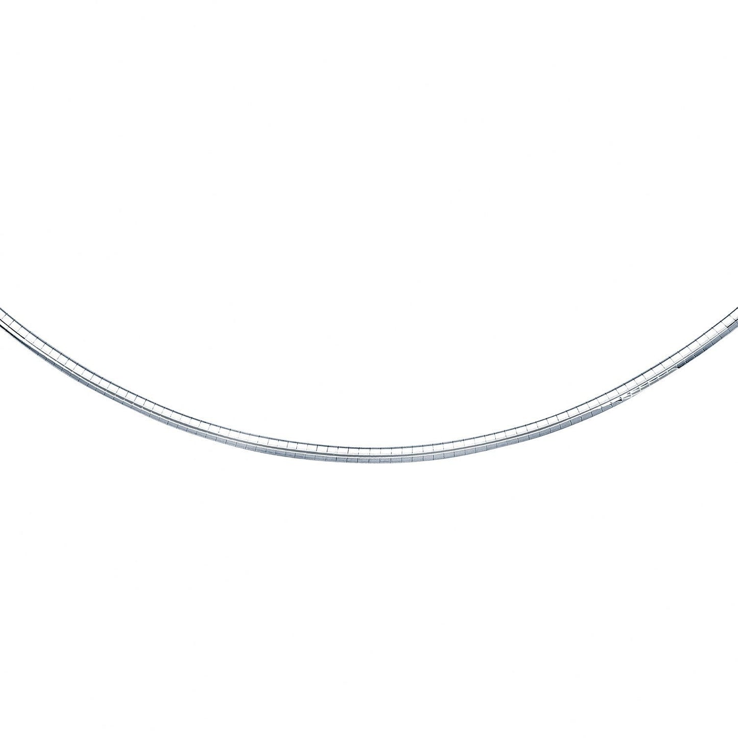 14k White Gold Classic Omega Chain (3 mm)