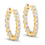 Pendientes Huggies de Diamante Creado en Laboratorio de 2.04 Quilates en Oro Amarillo de 14K