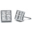 Boucles d'oreilles en diamant composite en or blanc 14K