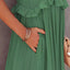 Elegant Ruffled Sleeveless Tiered Maxi Dress with Pockets