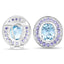 6.30 Carat Genuine Blue Topaz and Tanzanite Earrings