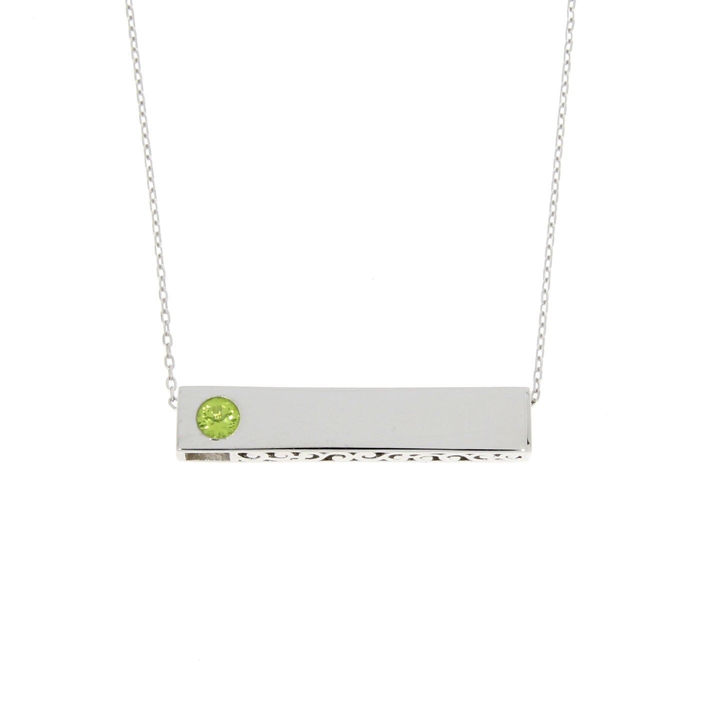 Pendentif de mode en péridot véritable en argent sterling