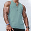 Camiseta sin mangas de talla grande para hombres con textura acanalada