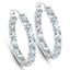 5.70 Carat Genuine Blue Topaz Earrings in Sterling Silver