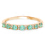 0.41 Carat Genuine Zambian Emerald and White Diamond Ring in 14K Yellow Gold