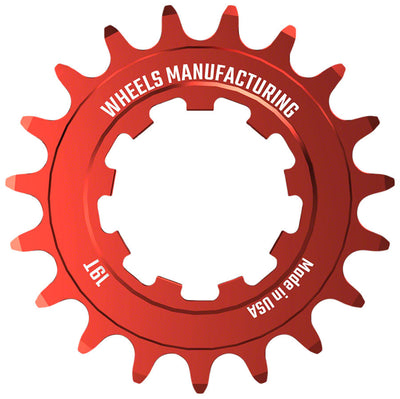 Engranaje SOLO-SPEED de Wheels Manufacturing - 19t en Rojo