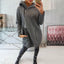 Half-High Neck Side-Zip Hoodie with Fleece-Lined Pockets
