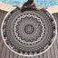 Round Printed Microfiber Beach Towel