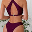 Elegant Criss Cross Neck High Cut Bikini Set for Women