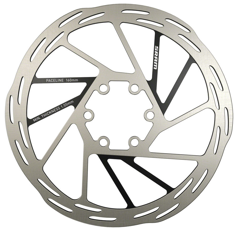 Rotor de frein à disque SRAM Paceline - 160 mm 6-Bolt Argent/Noir