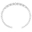 Pulsera de Brazalete Cuff de Diamante de Plata Esterlina .925