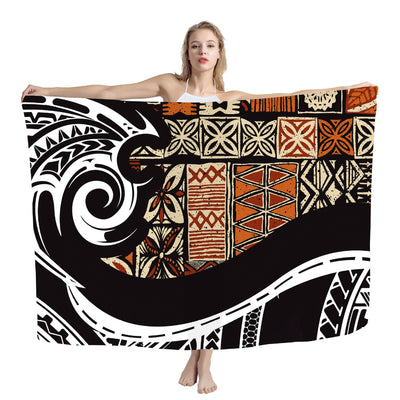 Polynesian-Inspired Quick-Drying Beach Towel Wrap