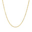 Chaîne en or jaune 10 carats solide avec coupe diamant en corde 1,4 mm