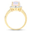 0.95 Carat Ethiopian Opal & White Topaz Sterling Silver Ring