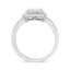 Anillo de diamantes de corte princesa de .925 plata esterlina 1/4 Cttw - Talla 7