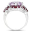 Bague en argent sterling avec améthyste rose et rhodolite de 8,19 carats
