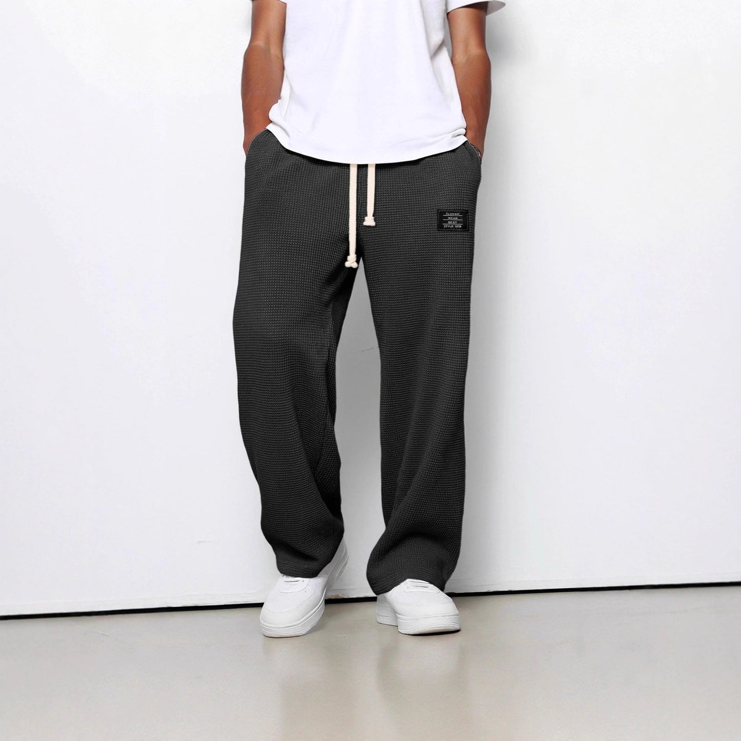 Pantalons de survêtement décontractés pour hommes à coupe ample pour le printemps et l'automne