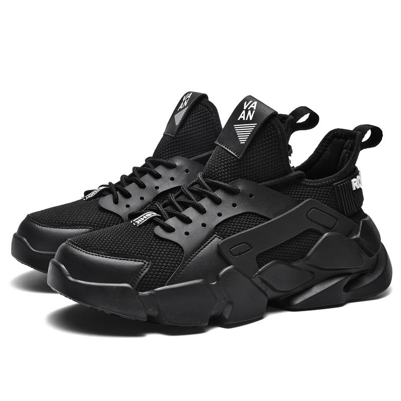 Zapatos de running atléticos transpirables para hombre - Blanco
