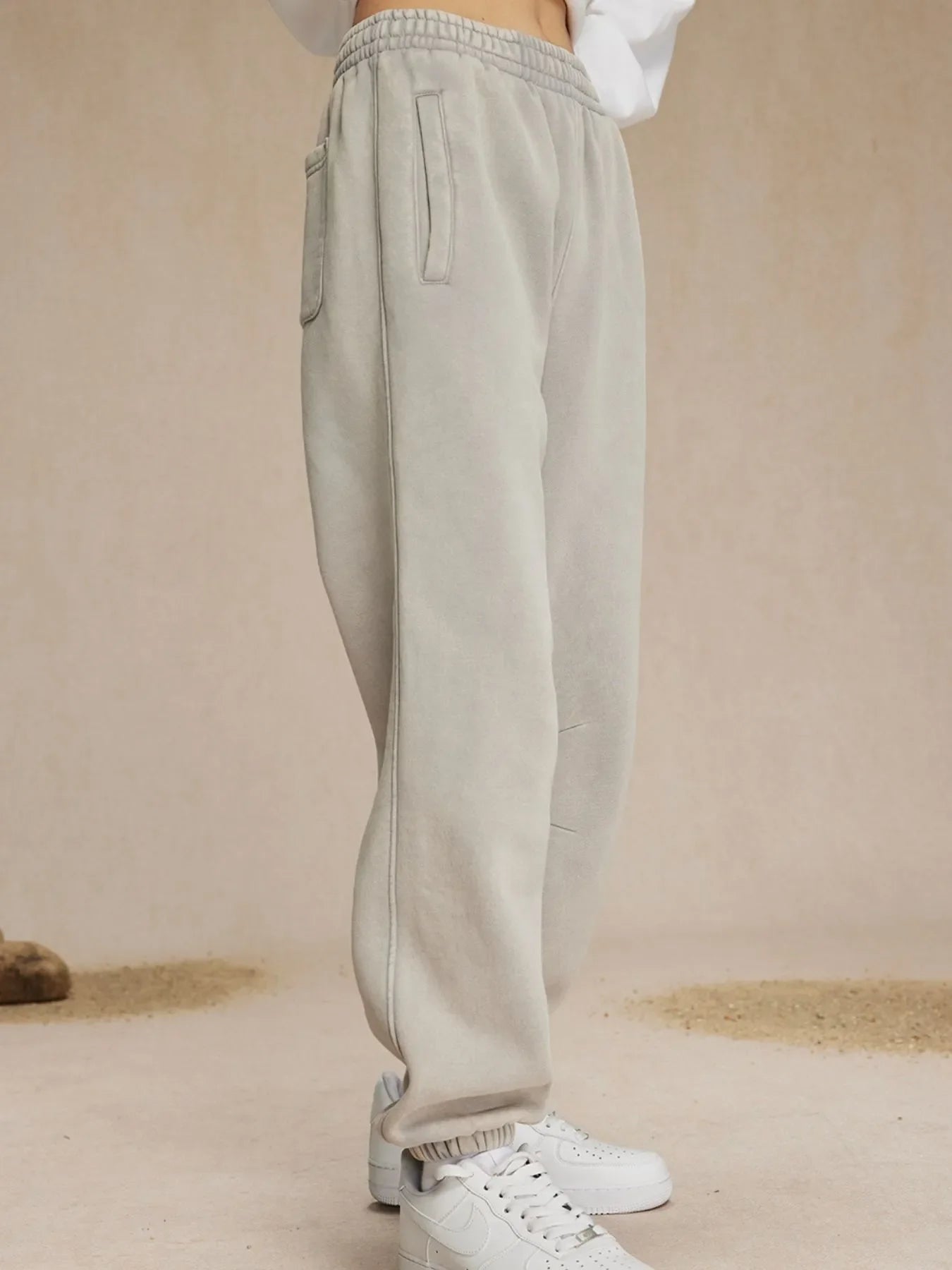 Pantalons de survêtement en coton élastique pour hommes