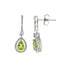 1.10ct Peridot & Diamond Dangle Earrings in 14KT White Gold