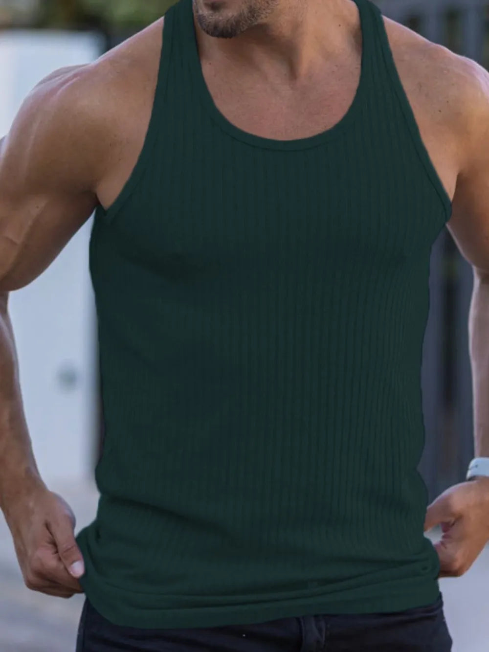 Débardeur à col rond grande taille pour hommes