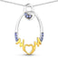 Pendentif en argent sterling .925 avec tanzanite véritable de 0,18 carat