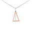 14K Rose and White Gold Diamond Windchime Pendant Necklace