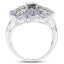 Bague en argent sterling avec topaze mystique de 2,86 carats et tanzanite