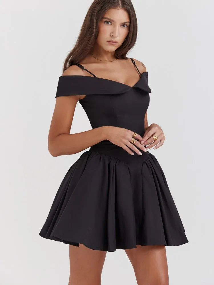Jupe Mini Plissée Noire Élégante pour Femmes