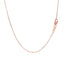 14k Rose Gold Diamond Cut Cable Link Chain - 0.8 mm