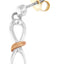 Boucles d'oreilles pendantes en argent sterling .925 plaqué or 10K à deux tons