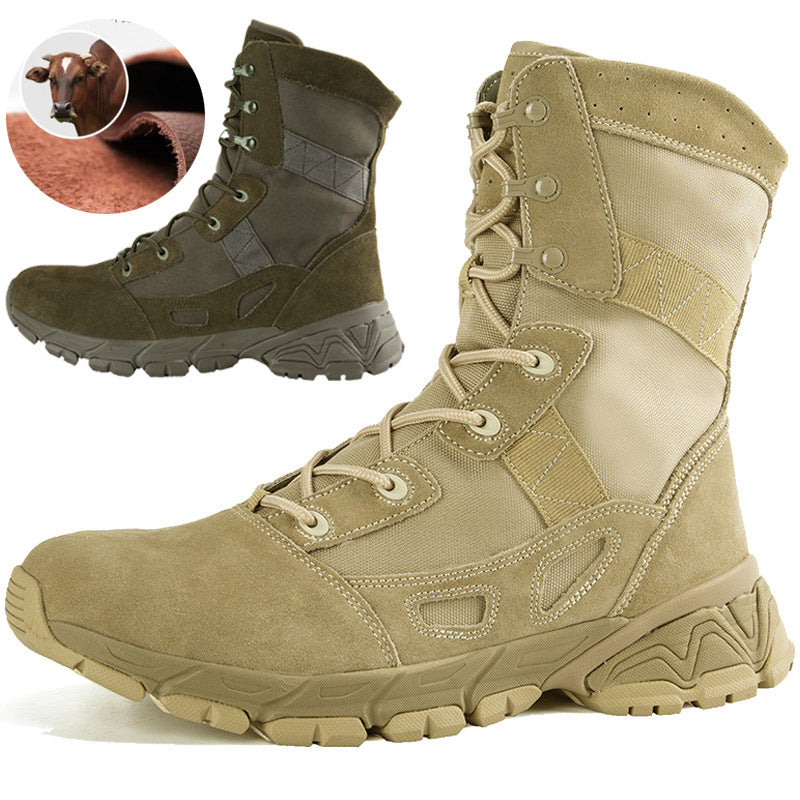 Bottes de combat désert pour hommes, hautes et d'extérieur