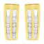 Boucles d'oreilles créoles en cœur en or jaune 10K avec diamants