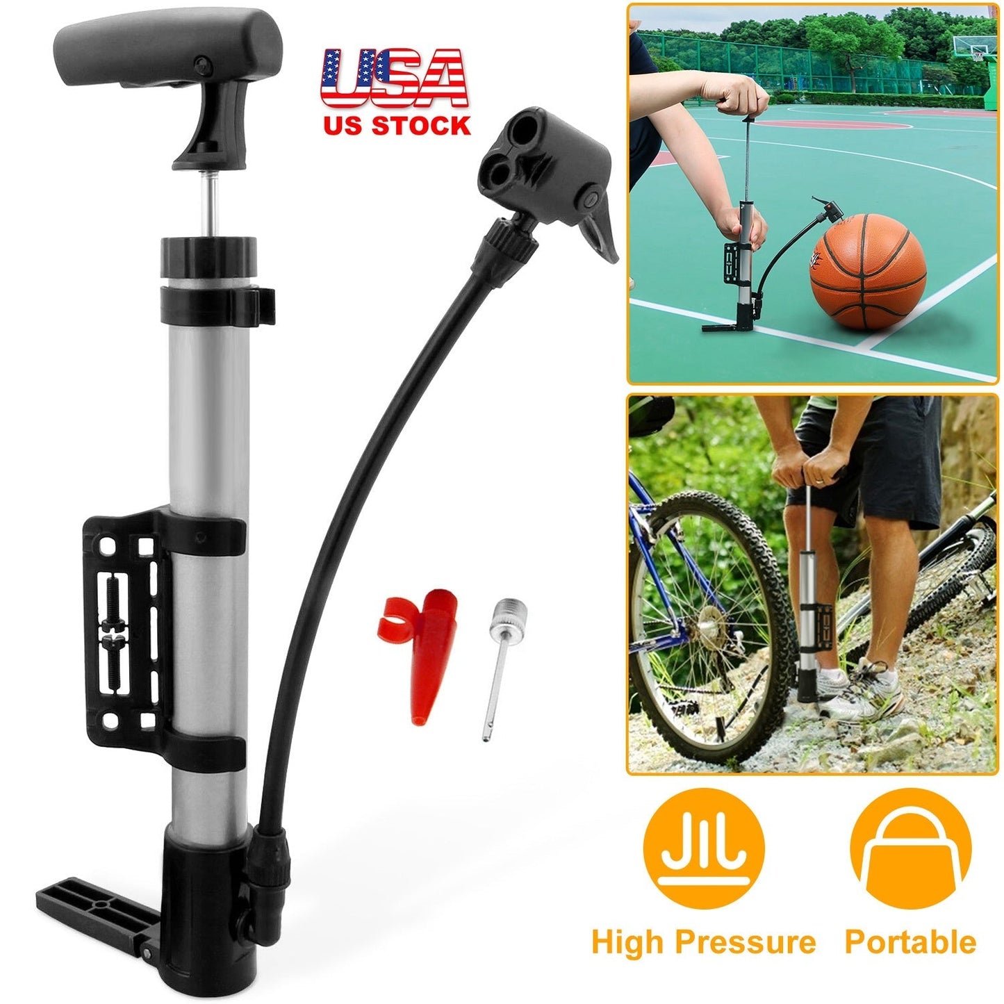 GBruno Compresseur Portable pour Pneus de Vélo