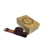 Bloc de yoga en bambou gravé au laser et combo de sangle - Design circulaire