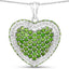 4.62 Carat Genuine Chrome Diopside Sterling Silver Pendant