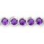 Bracelet en argent sterling avec améthyste véritable de 2,64 carats