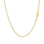 Cadena de Trigo Redonda Cortada con Diamante de Oro Amarillo de 14k - 1.0mm