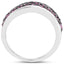 2.33 Carat Genuine Ruby Cluster Ring in Sterling Silver