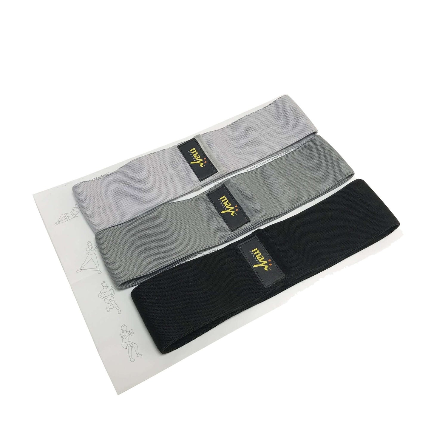 Pack de trois bandes de résistance pour les fessiers - Entraînement polyvalent