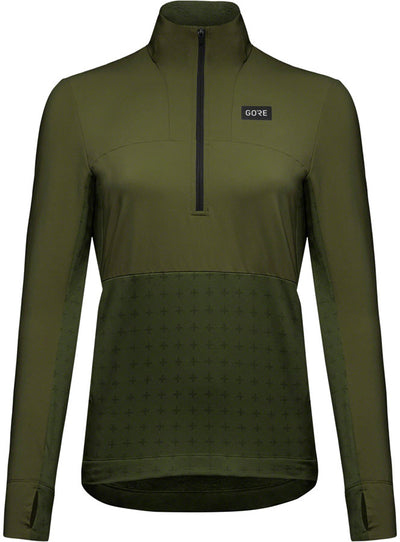 Gorewear Trail KPR Hybrid 1/2-Zip Jersey - Utility Green Women's Large