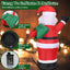 Santas géant gonflable de 1,95 m avec lumières LED