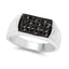 Bague de fiançailles en argent sterling avec diamant noir véritable de 0,42 carat