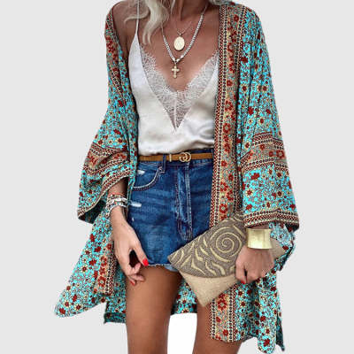 Cárdigan de Manga Larga Batwing de Moda Casual para Mujeres