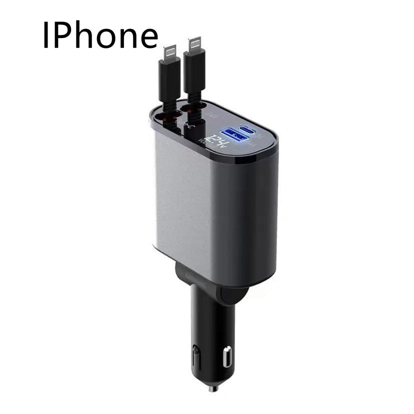 Premium Metal Car Charger 100W Fast Charging Adapter