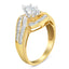 14KT Two-Toned Gold Diamond Bypass Engagement Ring