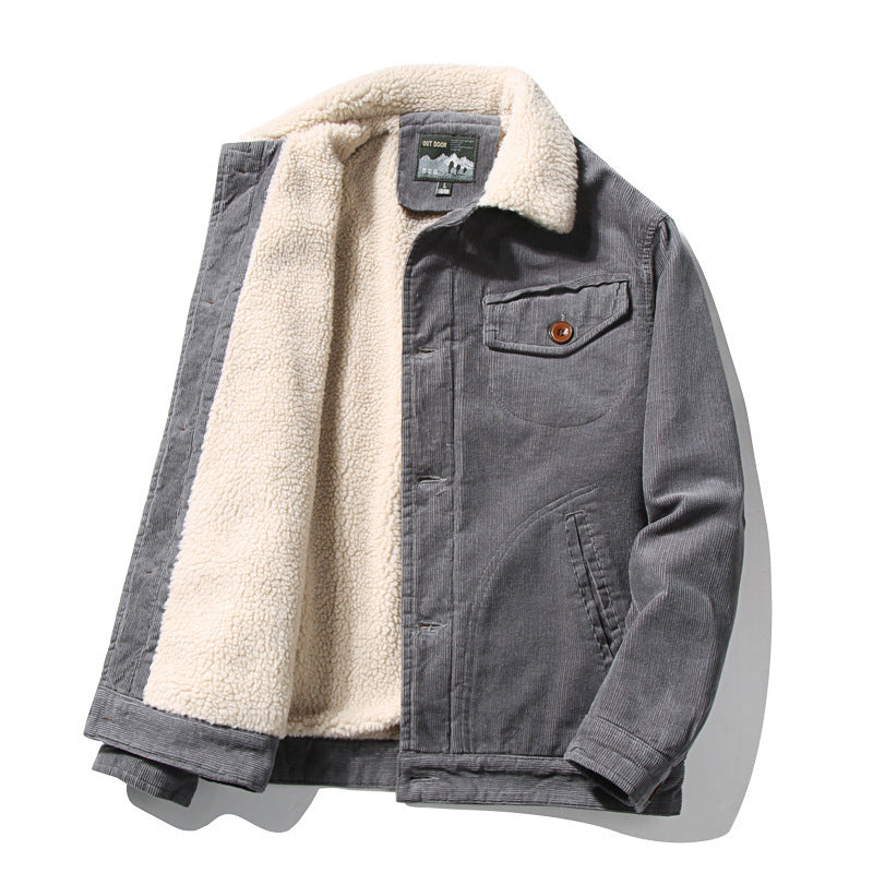 Manteau en coton chaud à col montant décontracté